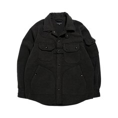 Engineered Garments Куртка-рубашка Poly Fake Melton Explorer, темно-серый