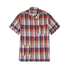 Рубашка в клетку Engineered Garments Красный/Белый