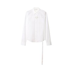 Рубашка Off-White из поплина с пряжкой Белая
