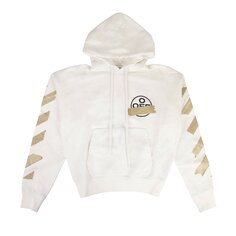 Off-White Толстовка со стрелками на ленте Белый/Бежевый