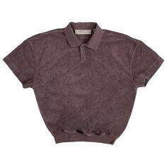 Детская рубашка-поло с короткими рукавами Fear of God Essentials, цвет Сливовый