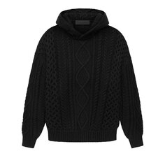 Толстовка вязанной вязки Fear of God Essentials Jet Black