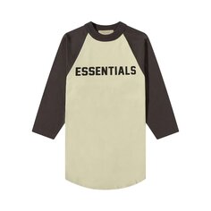 Детская бейсбольная футболка Fear of God Essentials с рукавом 3/4, цвет Пшеница