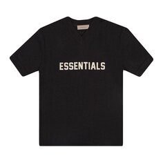 Детская футболка Fear of God Essentials с v-образным вырезом, цвет Iron