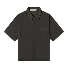 Нейлоновая рубашка с короткими рукавами Fear of God Essentials, цвет Off Black