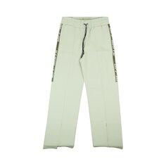 Off-White Спортивные брюки с разрезом, Зеленые