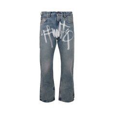 Джинсы Off-White Graffiti Skate Fit, Vintage Blue