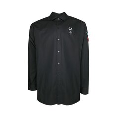 Рубашка оверсайз с нашивками Fred Perry x Raf Simons, черная