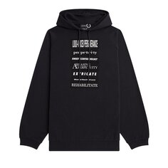 Толстовка с капюшоном и нашивками Fred Perry x Raf Simons, цвет Черный