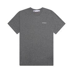 Узкая футболка Off-White Wave Outline Diag с короткими рукавами, цвет Серый меланж