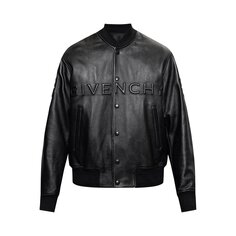 Кожаная университетская куртка Givenchy, цвет Черный