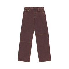 Джинсы GANNI Overdyed Bleach Denim Izey Shaved Chocolate