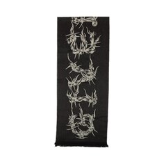 Шерстяной вязаный шарф с узором Цепочка от Givenchy, цвет Черный