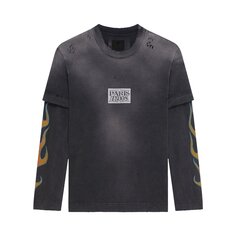 Многослойная футболка с принтом Пламя от Givenchy, цвет Черный