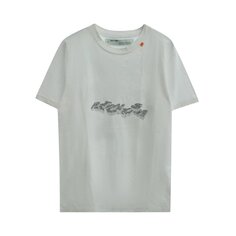 Узкая футболка Off-White с 3D-карандашом и короткими рукавами, цвет Белый/Черный