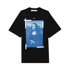 Off-White Футболка Monalisa с короткими рукавами, цвет Черный/Белый