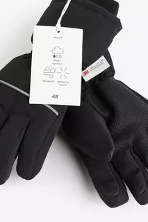 Стеганые водоотталкивающие перчатки H&amp;M, черный H&M