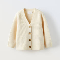 Кардиган для девочки Zara Buttoned Knit, экрю