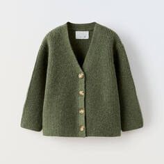 Кардиган для девочки Zara Buttoned Knit, светлый