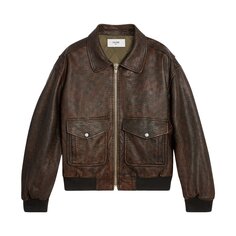 Куртка-авиатор CELINE Oversized, темно-коричневый