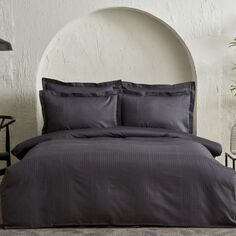 Karaca Home Uniq Комплект постельного белья из 100% хлопкового сатина антрацитового цвета