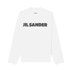 Футболка с длинным рукавом и логотипом Jil Sander, цвет Белый