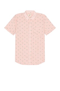 Рубашка Marine Layer Short Sleeve Lightweight Cotton, цвет Pink Agave Print