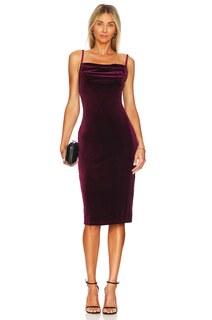 Платье миди 1. STATE Bias Velvet Midi Slip Dress, цвет Port