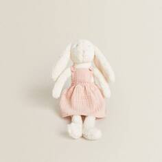 Игрушка мягкая Zara Home Rabbit Soft, бело-розовый