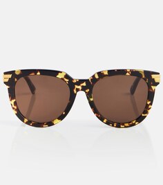 Квадратные солнцезащитные очки Bottega Veneta, коричневый