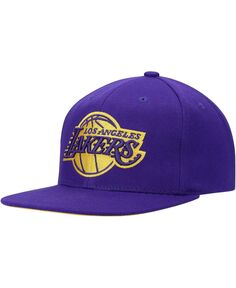 Мужская двухцветная кепка Snapback Los Angeles Lakers фиолетового цвета Mitchell &amp; Ness