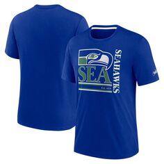 Мужская футболка Tri-Blend с логотипом Royal Seattle Seahawks Nike