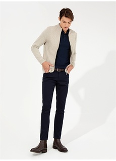 Мужские брюки узкого кроя темно-синего цвета с нормальной талией и нормальными штанинами Pierre Cardin
