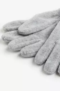 Флисовые перчатки H&amp;M, серый H&M