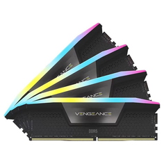 Оперативная память Corsair Vengeance RGB, 64 Гб DDR5 (4x16 Гб), 6200 МГц, черный