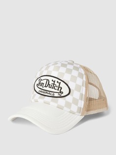 Бейсболка с пришитой этикеткой Von Dutch, бежевый