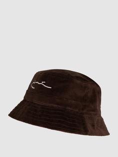 Бархатная шляпа-ведро KARL KANI, темно-коричневый
