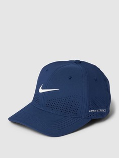 Бейсболка с принтом этикетки Nike, темно-синий