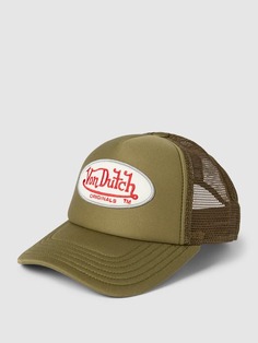 Бейсболка с пришитой этикеткой Von Dutch, хаки