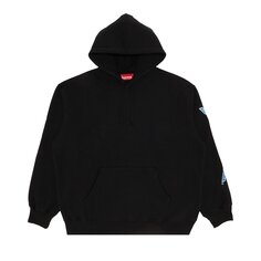 Толстовка с капюшоном и рукавами Supreme, цвет Черный