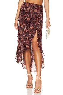 Юбка макси Free People Flounce Around, цвет Dark Combo