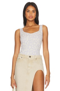 Боди Free People X Intimately FP Clean Lines Printed, цвет Lilac Combo