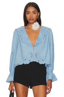 Топ Free People Maisie Cutwork, цвет Rainy Season