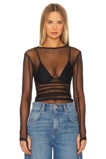 Топ Free People x Intimately FP Last Layer Long Sleeve In Black, черный