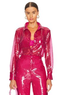 Топ MORE TO COME Wyatt Button Down, цвет Hot Pink