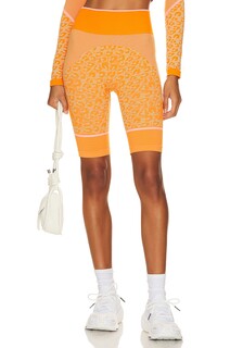Леггинсы adidas by Stella McCartney True Strength Seamless Yoga Bike, цвет Unity Orange, Beige Tone &amp; Light Flash Red
