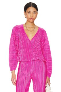 Топ Good American Always Fits Plisse Sculpt, цвет Fuchsia Pink001