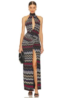 Платье Missoni Long, цвет Multi Tones Lame&apos; With Black Base