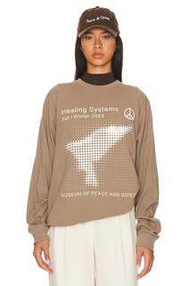 Футболка Museum of Peace and Quiet Healing Systems Long Sleeve T-shirt, цвет Clay