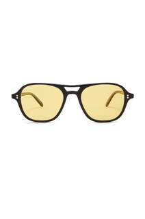 Солнцезащитные очки Garrett Leight Doc, цвет Bio Black &amp; Semi-flat Desert Sun